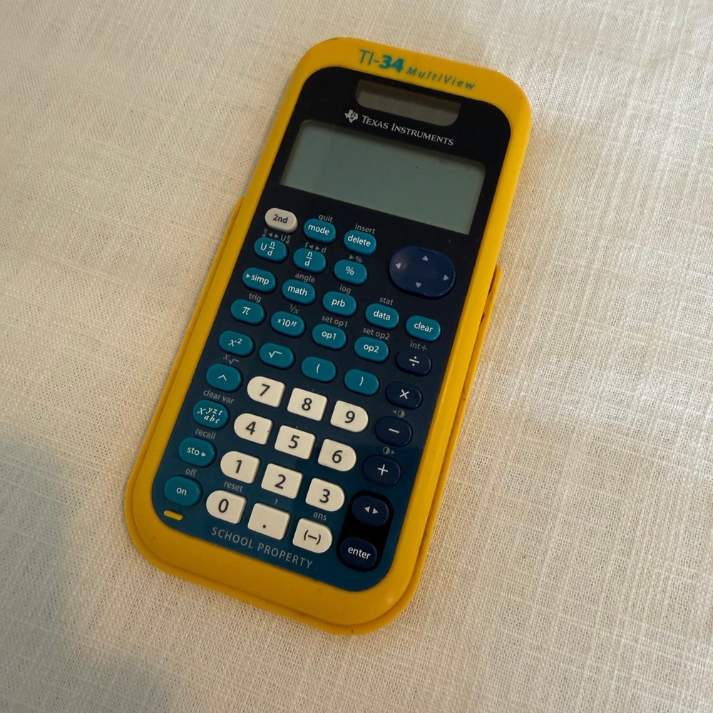 Texas Instruments TI-34 MultiView Scientific Calculator Yellow School Edition